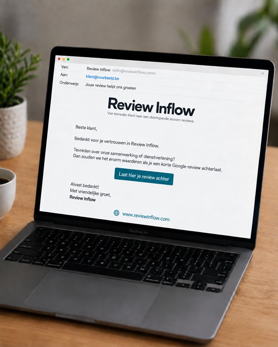 Voorbeeld van een reviewmail
